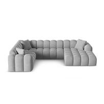 Šviesiai pilkos spalvos iš šenilinio audinio kampinė sofa (su kairiuoju kampu/„U“ formos) Treno – Cosmopolitan Design