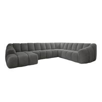Pilkos spalvos kampinė sofa (su dešiniuoju kampu/„U“ formos) Shell – Miuform
