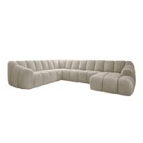 Smėlio spalvos kampinė sofa (su kairiuoju kampu/„U“ formos) Shell – Miuform