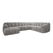 Šviesiai pilkos spalvos kampinė sofa (su dešiniuoju kampu/„U“ formos) Shell – Miuform