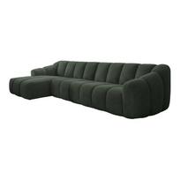 Tamsiai žalios spalvos kampinė sofa (su kairiuoju kampu/su gultu) Shell – Miuform
