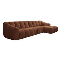 Terakotos spalvos kampinė sofa (su dešiniuoju kampu/su gultu) Shell – Miuform