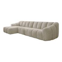 Smėlio spalvos kampinė sofa (su kairiuoju kampu/su gultu) Shell – Miuform