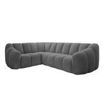Pilkos spalvos kampinė sofa (su kairiuoju kampu/„L“ formos) Shell – Miuform
