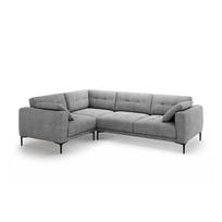 Pilkos spalvos kampinė sofa (su kairiuoju kampu/„L“ formos) Bemy – Micadoni