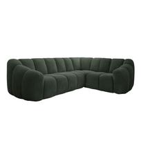 Tamsiai žalios spalvos kampinė sofa (su dešiniuoju kampu/„L“ formos) Shell – Miuform