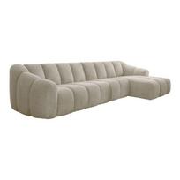 Smėlio spalvos kampinė sofa (su dešiniuoju kampu/su gultu) Shell – Miuform
