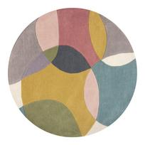 Rankų darbo iš vilnos apvalios formos kilimas ø 160 cm Glow Multi – Flair Rugs