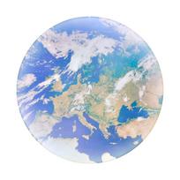 Mėlynos spalvos vaikiškas lubinis šviestuvas LED ø 37 cm Terra – Reality
