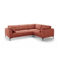 Raudonos plytų spalvos kampinė sofa (su dešiniuoju kampu/„L“ formos) Bemy – Micadoni