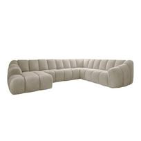 Smėlio spalvos kampinė sofa (su dešiniuoju kampu/„U“ formos) Shell – Miuform