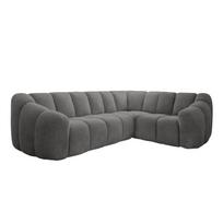 Pilkos spalvos kampinė sofa (su dešiniuoju kampu/„L“ formos) Shell – Miuform