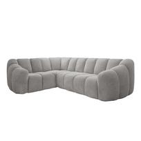 Šviesiai pilkos spalvos kampinė sofa (su kairiuoju kampu/„L“ formos) Shell – Miuform