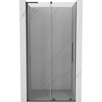 Mexen Velar L stumdomos dušo durys 90 cm, skaidrios, šlifuotas ginklo pilkas - 871-090-003-01-66