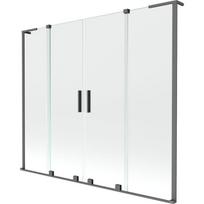 Mexen Velar L Dvigubas vonios pertvaras, dviejų dalių, stumdomas, 170 x 150 cm, skaidrus, tamsus metalas - 896-170-003-02-95