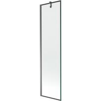 Mexen Next vieno sparno vonios širma 50 x 150 cm, juodas rėmas, gun metal - 895-050-000-00-70-95