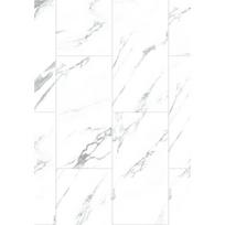 Mexen Glacier White vinilinės plokštės 610 x 305 mm LVT Dryback 2,5 mm, pagrindas, 4 V-Fuga, Jazz White