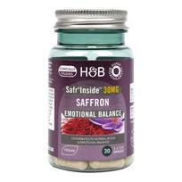 H&B SAFR'INSIDE šafranų papildas 30 MG, 30 kapsulių