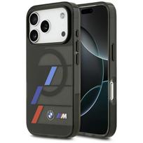 BMW M IML Metal Buttons Tricolor Lines MagSafe dėklas iPhone 17 Pro - Juodas