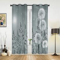 Kiaulpienės gėlės akvarelė Langų užuolaidos Namų dekoras Svetainės užuolaidos Vaikų kambario Cortinas Virtuvei Miegamajam 135W x 60H(cm) x1