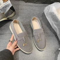 Classic new niche fashion casual flat-bottomed lazy one-pedal comfortable versatile soft-soled soft-faced white-soled shoes women 35