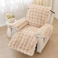 1 vietos triušio pliušinio atlošiamo krėslo užvalkalas Neslystantis vieno fotelio užvalkalas Minkštas šiltas atlošiamas krėslo užvalkalas Funda Sillon Reclinable 1 Seater sofa cover