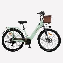 Cysum X-city Moteriškas Patogus Važiavimui į Darbą Elektrinis Dviratis Su TowSeat Priekiniu Rėmu 48V10.4Ah Baterija 250W Elektrinis Dviratis 26 Colių Padangos Lauko Elektrinis Dviratis žalia