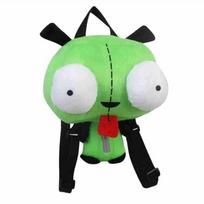 35cm Naujas Ateivis Invader Zim 3D Akys Robotas Mergaitė Mielas Pliušinis Kuprinė Žalias Maišelis Kalėdinė Dovana Mergaitei Berniukui Pliušinis Žaislas 35cm