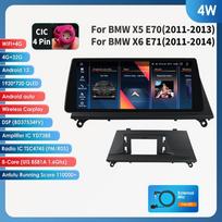 Ossuret 10.25  Carplay Android 13 Autoradio skirta BMW X5 E70 X6 E71 CCC CIC automobilio išmaniųjų sistemų radijas GPS navigacija Stereo DSP SWC Bluetooth pagrindinis įrenginys 4W 4G 32G