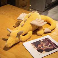 100cm Drakono pliušiniai žaislai Iškamšytas dinozauras Skraidantys sparnai Žalias Geltonas Pilkas Drakonų lėlės Animacinis gimtadienio Kalėdų dovana berniukui Dekoracija about 65cm