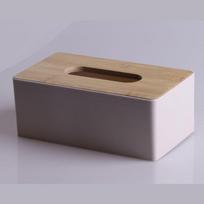 Japoniško stiliaus plastikinė servetėlių dėžutė, kūrybingas medinis dangtelis, popierinė dėžutė, minimalistinė popierinė dėžutė viešbučių vonios kambariams, restoranams, servetėlių dėžutė tamsiai mėlyna spalva