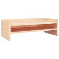 Monitoriaus laikiklis Monitoriaus stovas vidaXL, Pušies medienos masyvas, 50x24x16cm, ruda