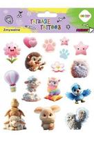 Nuplaunamos tatuiruotės Animals Fluffy (lapas 15x20cm) Happy Color HA4261 1520-KA01