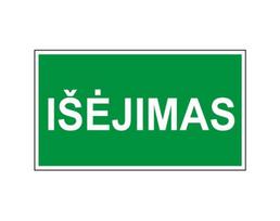 Informaciniai lipdukas IŠĖJIMAS 130x230mm.