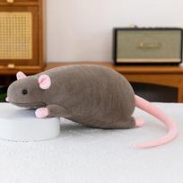 Gėlės šakos pelės lėlė pietinė didelė pelės lėlė pelės pliušinis žaislas gudri gimtadienio dovana 23*44cm【0.15kg】