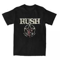 Grupės marškinėliai Rush Rock Moving Pictures 1981 m. turo marškinėliai Suaugusiems Y2K Gryni marškinėliai Vasaros apvalia kaklo iškirpte Madingi marškinėliai#Spalva(5) S juoda