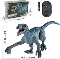 Nuotolinio valdymo dinozaurų žaislai vaikams Elektroninis tikroviškas Velociraptor RC dinozauras su šviesomis ir riaumojančiais garsais Dovana