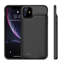 iPhone 11 6,1 colio 6000 mAh Power Bank telefono atsarginės baterijos įkrovimo dėklas juoda