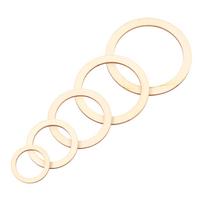 205Pcs Unfinished Wood Rings 5 Sizes Light Sturdy Smoothing Simple Wooden Wreath Rings for Craft DIY Decoration