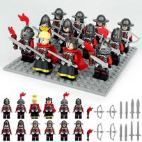 MOC Viduramžių Raudonojo Drakono Raitelių Legiono Kareivis Minifigūrėlės Statybinės Kaladėlės Žaislai