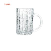 330/360ML Alaus stiklinės Puodelis Didelės talpos Storas alaus puodelis Stiklinis Krištolinio stiklo puodelis Skaidrus Su rankena Klubui Barui Šventei Namams <0.25L