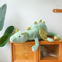 Mažas skraidantis drakonas didelė lėlės lovos pagalvė mielas dinozauras ilga lėlė miegančios kojos miegantis pliušinis žaislas 60cm/0.23kg rožinė