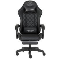 Žaidimų kėdė su pakoju Quattro Carbon Black