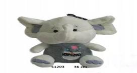 Pliušinis dramblys 35cm, minkštas žaislas