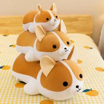 Corgi throw pillow plush toy soft cute Shiba Inu doll puppy doll children's birthday gift 40cm