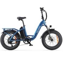 Cyrusher Rumbe 2.0 Miesto elektrinis dviratis 20 colių storos padangos 250W variklis 48V18AH baterija Lauko važiavimas E-bike Unisex elektriniam dviračiui mėlyna