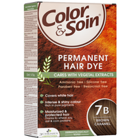 Ilgalaikiai plaukų dažai COLOR & SOIN, karamelinė ruda (7B), 135 ml