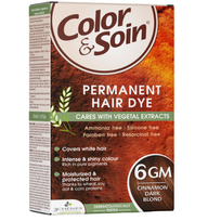 Ilgalaikiai plaukų dažai COLOR & SOIN, tamsi cinamoninė blondinė (6GM), 135 ml