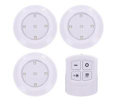 Solight WL906 - Rinkinys: 3x reguliuojami LED šviestuvai su nuotoliniu pulteliu LED/3xAAA