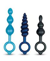 Analinių kaiščių rinkinys B-Vibe Beaded Butties Bundle, 3 vnt.